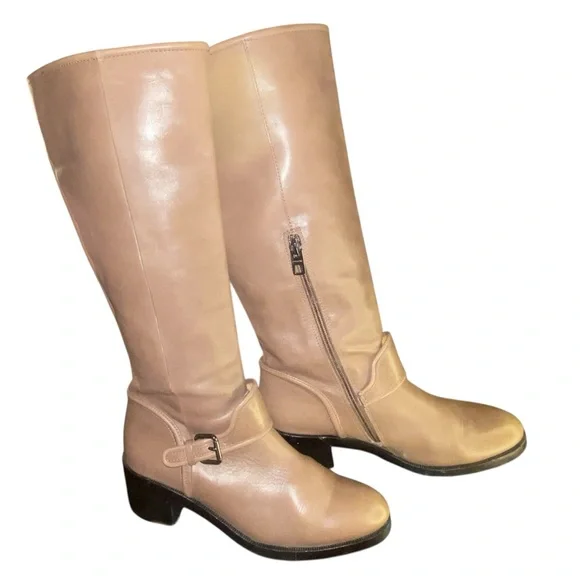 Coach Cecilia leather knee-high riding boots size 7.5 B equestrian - Picture 3 of 16